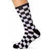 Vans Checkerboard Crew Socks - Black White