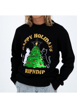 Rip n dip Litmas Tree Sweater - Black