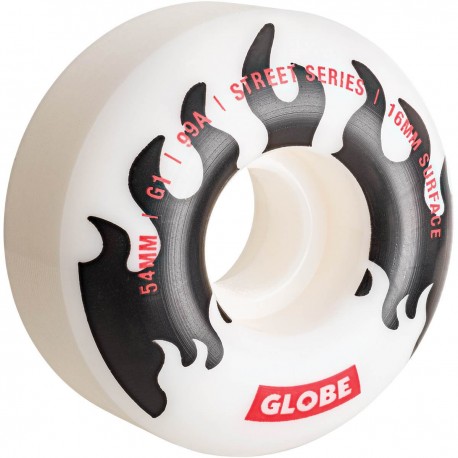 Globe G1 Wheels - White/Black/Flame - 54mm 99a