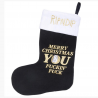 Rip N Dip Merry Christmas Stocking - Black