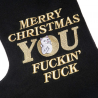 Rip N Dip Merry Christmas Stocking - Black