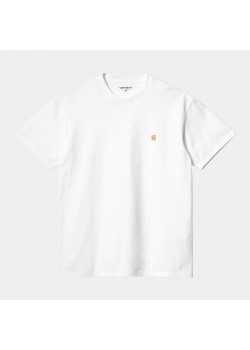 Carhartt Chase Tee - White / Gold