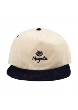Magenta Quebec Snapback Hat - Beige