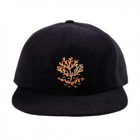 Magenta Tree Snapback Hat - Black