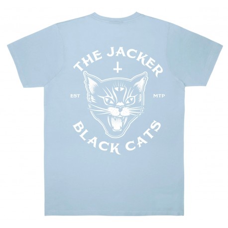 Black Cats Tee - Baby Blue
