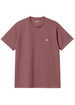 Carhartt Chase Tee - Dusty Fuchsia / Gold