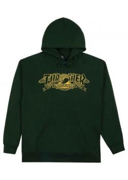Thrasher Sweat Mag Banner Hood - Forest green
