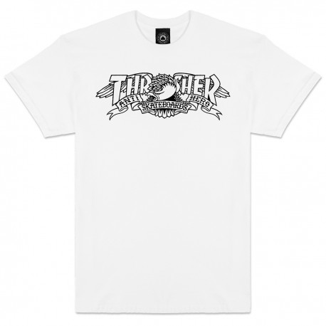 Thrasher Tee Mag Banner - White