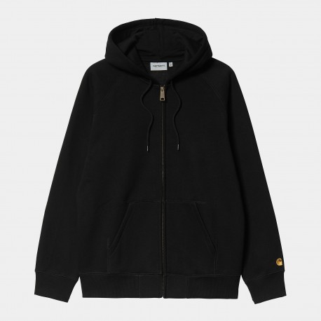 Carhartt Hooded Chase Jacket - Black / Gold