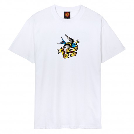 Santa Cruz Sommer Sparrow Front Tee - White