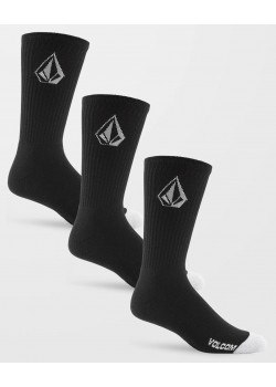 Volcom Full Stone  X 3 Socks - Black