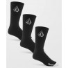 Volcom Full Stone  X 3 Socks - Black