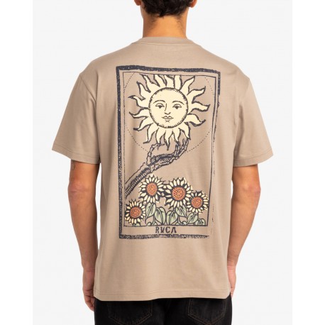 RVCA SUNFLOWER TARROT TEE - DARK KHAKI