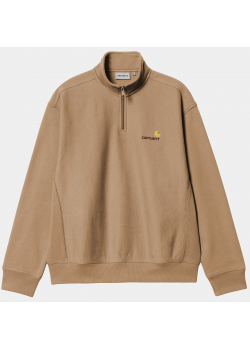 Half Zip American Script Sweat - Peanut