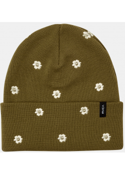 RVCA EMBROIDERED BEANIE - BROWN