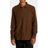 RVCA HARVEST NEPS FLANNEL SHIRT - BROWN