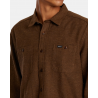 RVCA HARVEST NEPS FLANNEL SHIRT - BROWN