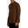 RVCA HARVEST NEPS FLANNEL SHIRT - BROWN