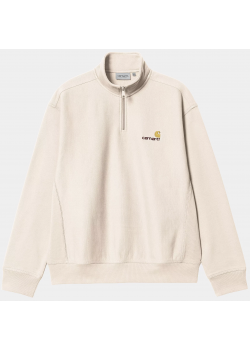 Carhartt Half Zip American Script - Moonbeam