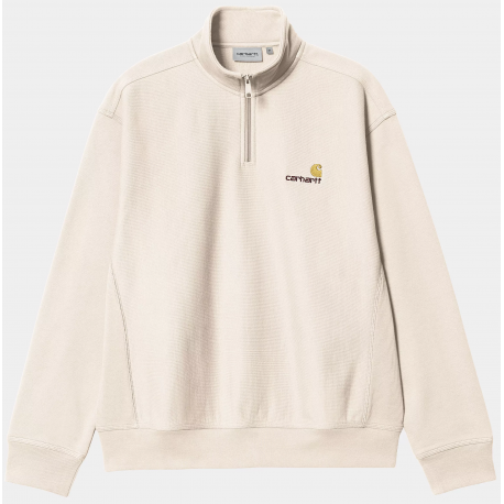 Carhartt Half Zip American Script - Moonbeam