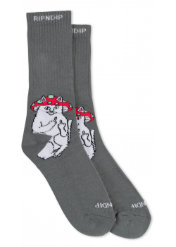 Rip N Dip Lord Shroomy Socks - Charcoal