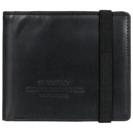 Element Strapper Leather Wallet - Black