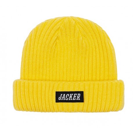 Jacker Team Logo Short Beanie - Yellow