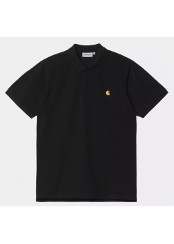 Carhartt Chase Pique Polo - Black / Gold