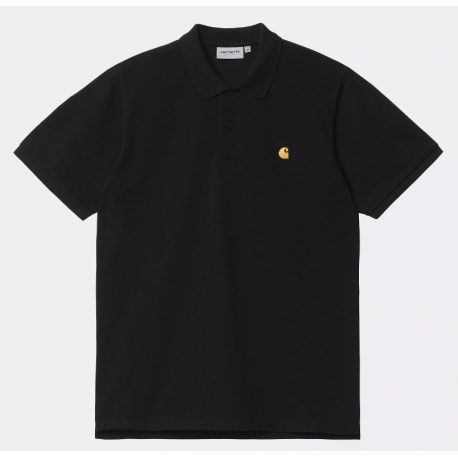 Carhartt Chase Pique Polo - Black / Gold