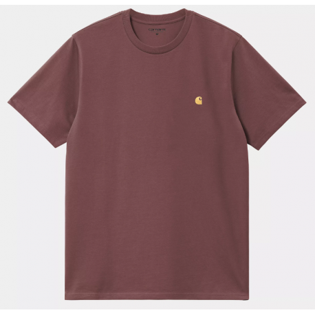 Carhartt Chase Tee - Dusky Pink / Gold