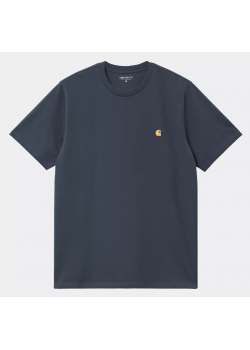 Carhartt Chase Tee - Dusky Blue / Gold