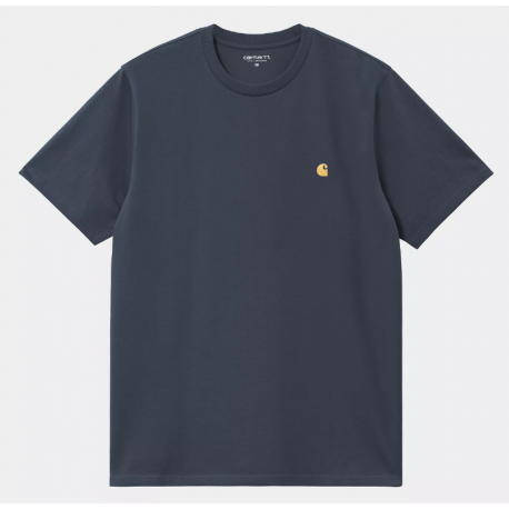 Carhartt Chase Tee - Dusky Blue / Gold