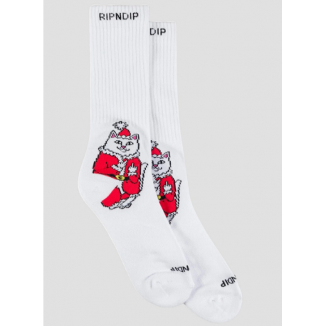 RIP N  DIP Lord Santa Socks - wHITE