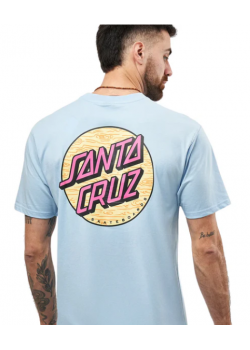 Wagon Dot Chest Tee - Fresh Blue