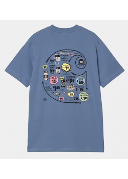 Carhartt Logo Tee - Blue Iris