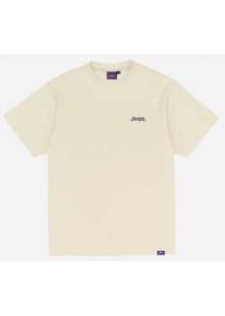 JACKER CLASSIC T-SHIRT - BEIGE & PURPLE