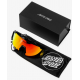Strip Racer Sunglasses - Black / Orange Red