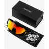 Strip Racer Sunglasses - Black / Orange Red